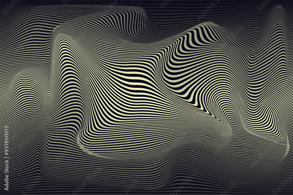 3D silk texture background. Gold Liquid distorted banner template design. Wave vector aesthetic can used web discord banner. EPS 10 3D silk texture background. Gold Liquid distorted banner template design. Wave vector aesthetic can used web discord banner. EPS 10
