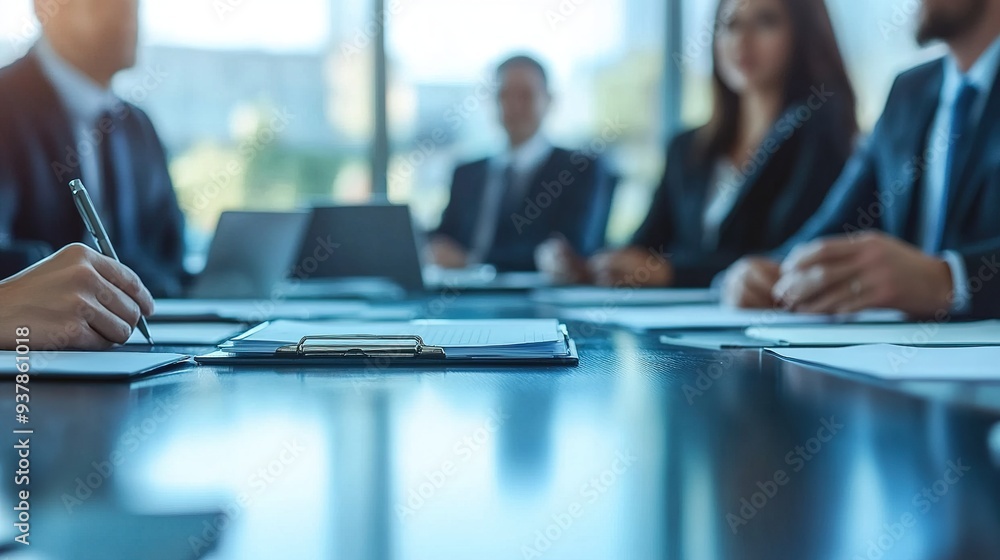 Cropped view of business people working together at a conference table, focusing on teamwork and strategy Cropped view of business people working together at a conference table, focusing on teamwork and strategy