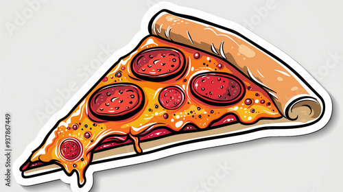 A delicious slice of pepperoni pizza with melted cheese