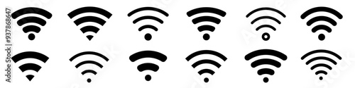 Wifi icon set. Wifi icon set.