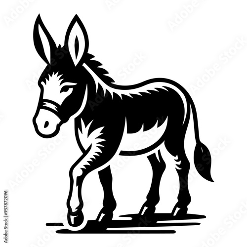 Black mule icon vector illustration.