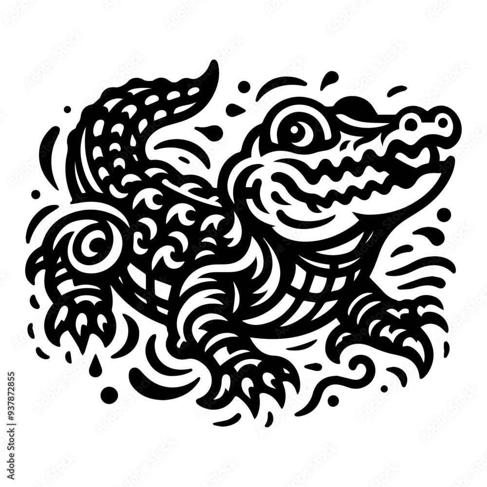 Crocodile vector icon design illustration. Crocodile vector icon design illustration.