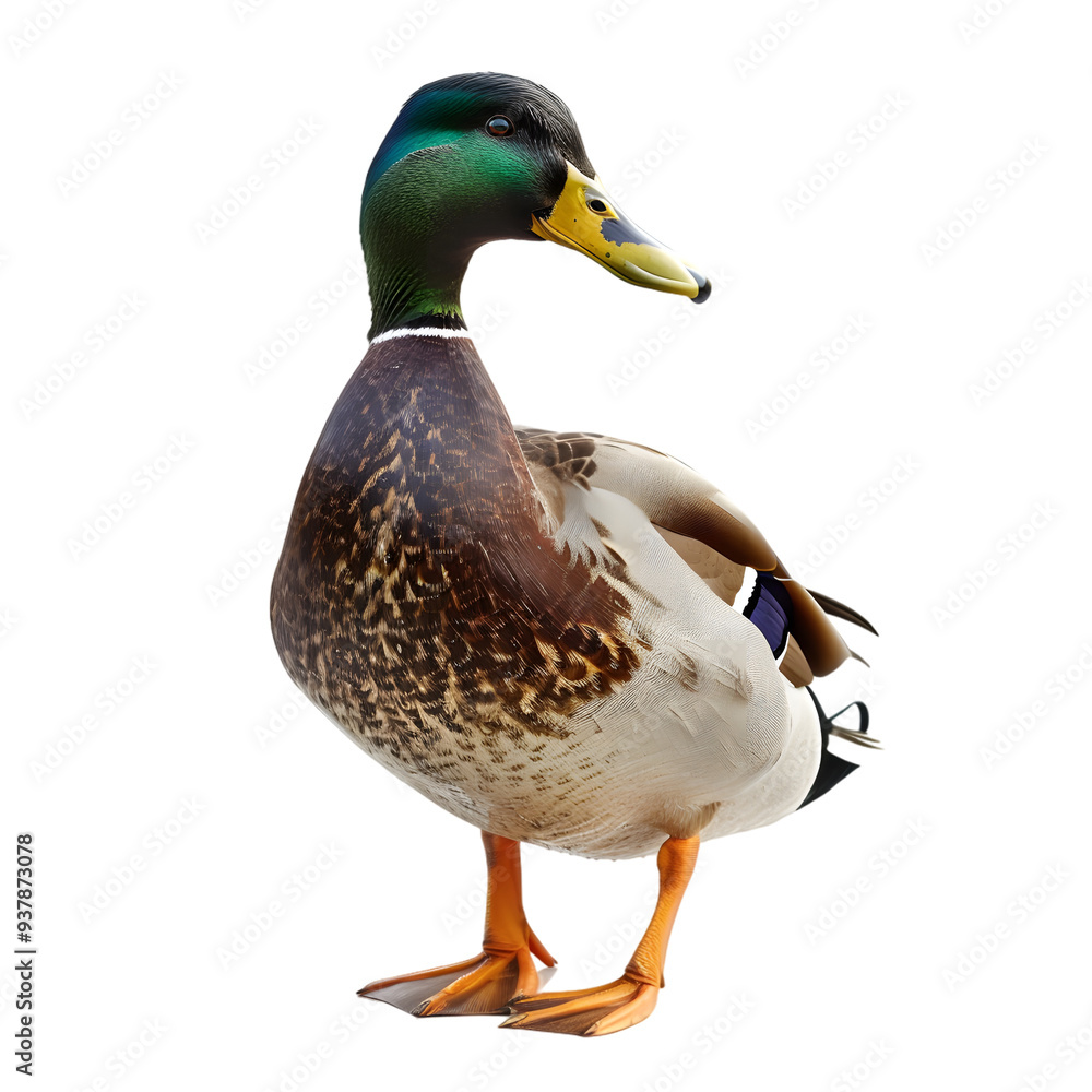 Obraz premium mallard duck isolated on white