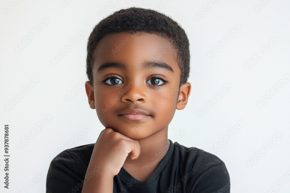 A smiling young boy with an adorable expression A smiling young boy with an adorable expression