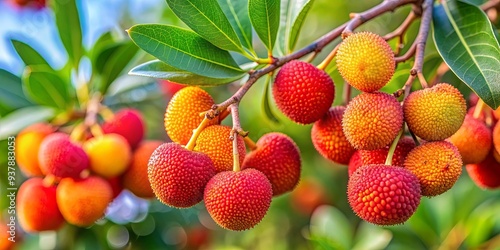 Branch with Arbutus unedo fruits , arbutus, unedo, fruit, tree, branch, red, berry, Mediterranean, plant, flora, autumn, fall photo