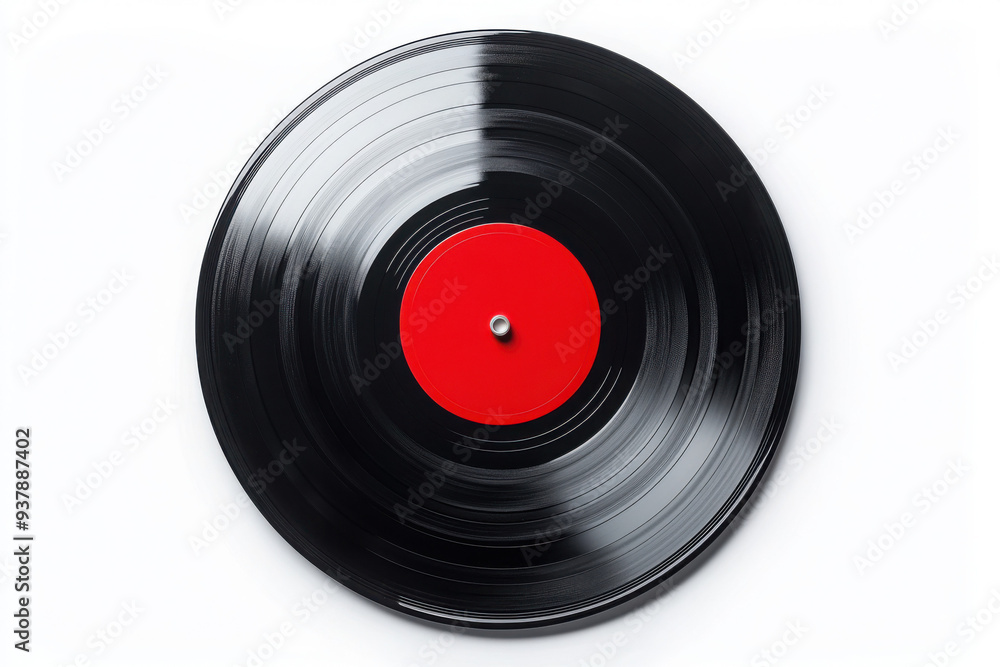 Classic vinyl record on a white background, showcasing the unique texture and design that appeals to music lovers and collectors. Classic vinyl record on a white background, showcasing the unique texture and design that appeals to music lovers and collectors.
