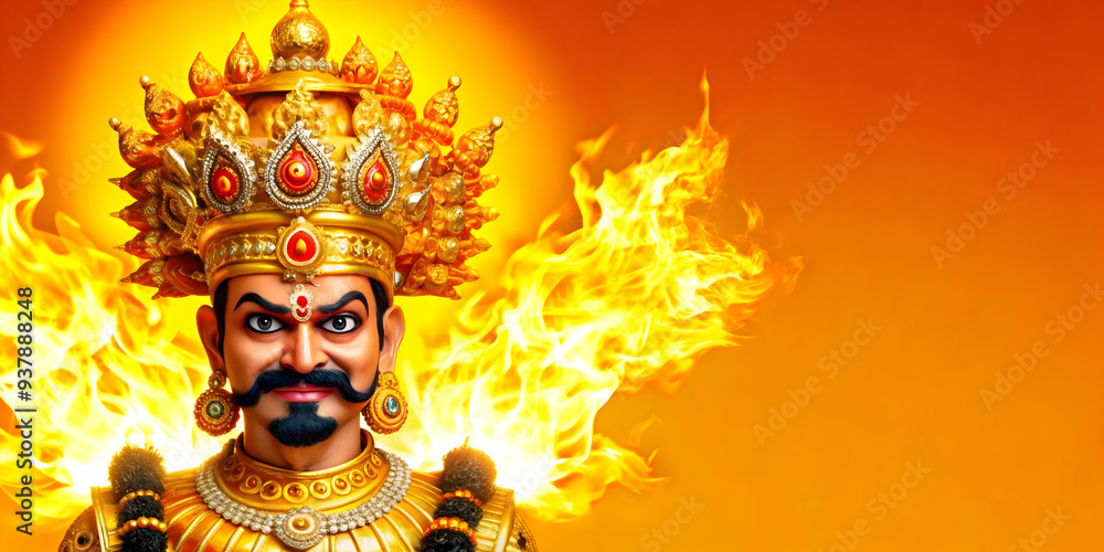 3D Glowing Abstract Effigy Burning concept as A vibrant glowing abstract digital art depicting the burning of Ravanas effigy with flames and sparks creating a powerful visual. Ideal for Dussehra event 3D Glowing Abstract Effigy Burning concept as A vibrant glowing abstract digital art depicting the burning of Ravanas effigy with flames and sparks creating a powerful visual. Ideal for Dussehra event