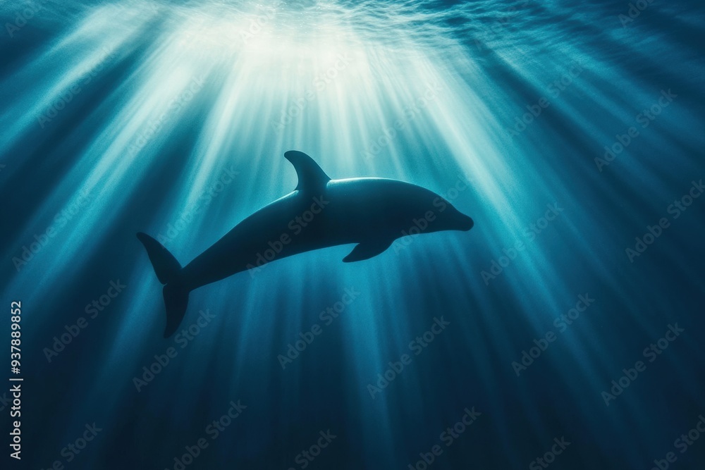 Fototapeta premium Marine Conservation Spotlight: Capturing the Impact of Human Activities Underwater