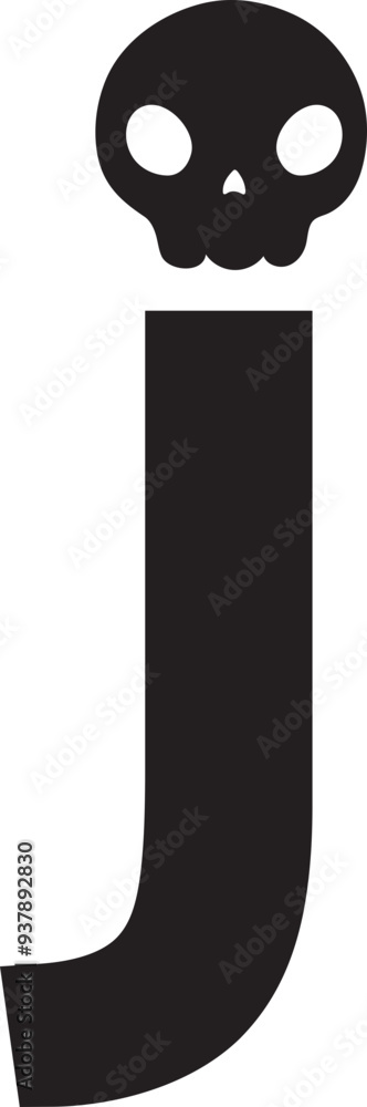skull halloween font j skull halloween font j