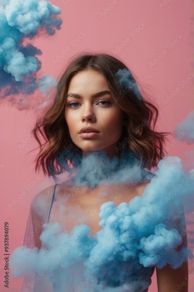 The smoke is thick and dense, creating a surreal and dreamy atmosphere The smoke is thick and dense, creating a surreal and dreamy atmosphere