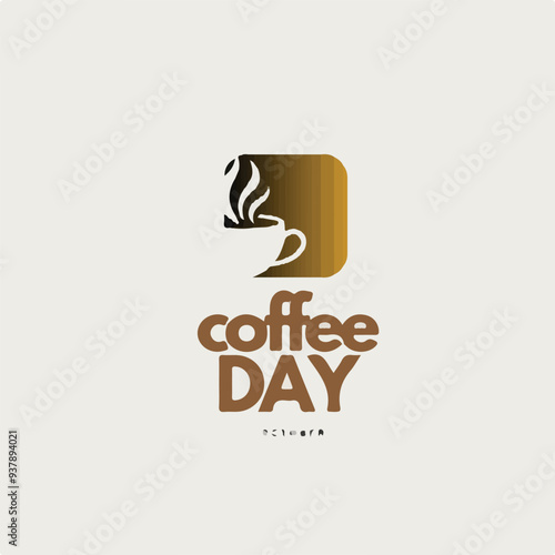 Image featuring coffee cup in gradient square shape text is "Coffee Day 1 October"