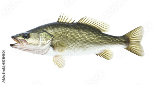 Large Bass Fish Isolated on transparent Background, PNG file, graphic resources 