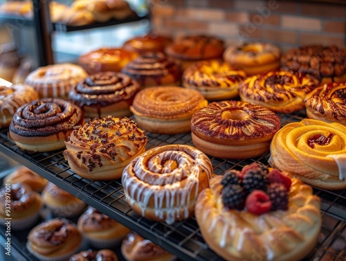 Wallpaper Mural close up of tasty cinnabons Torontodigital.ca