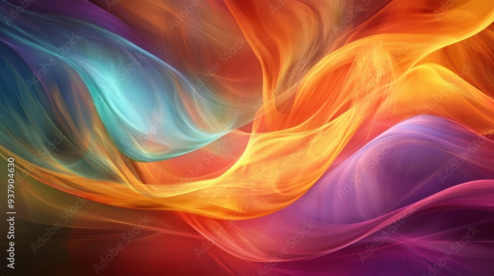 Abstract Swirling Layers of Colorful Light Abstract Swirling Layers of Colorful Light