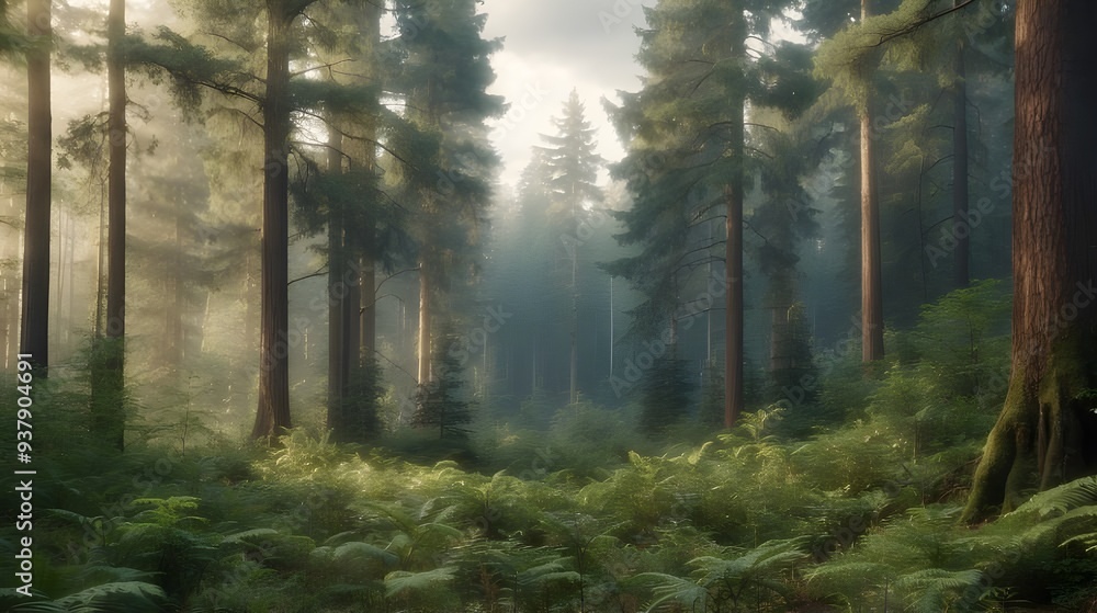 Obraz premium morning in the forest