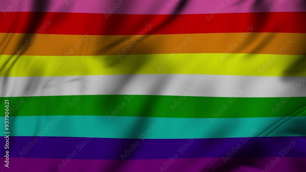 A beautiful view of the Lgbt Rainbow flag video. 3d flag-waving video. lgbt flag 4K resolution. A beautiful view of the Lgbt Rainbow flag video. 3d flag-waving video. lgbt flag 4K resolution.