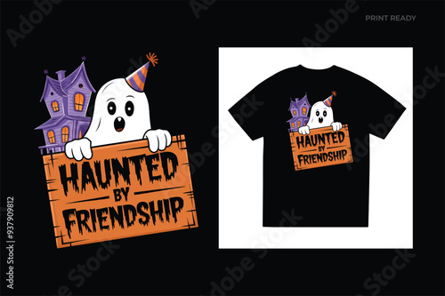 Halloween Friends squad T-shirt design photo