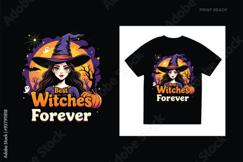 Halloween Friends squad T-shirt design photo