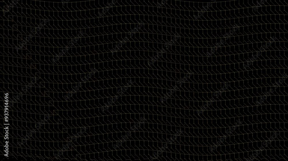 Waving Golden Mesh Animation Waving Golden Mesh Animation