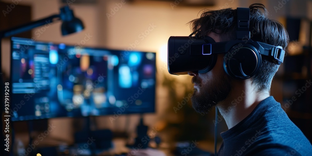 VR Designer Testing Immersive Gaming Experience VR Designer Testing Immersive Gaming Experience