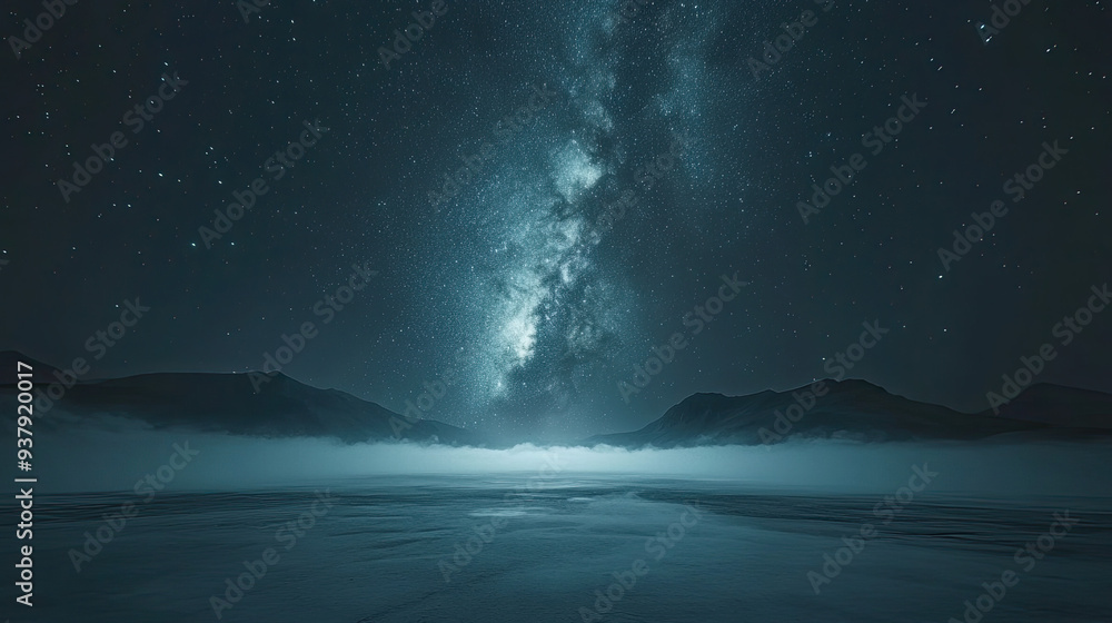 Fototapeta premium Galactic tapestry: A mesmerizing swirl of cosmic dust and stars, capturing the infinite beauty of the Milky Way.