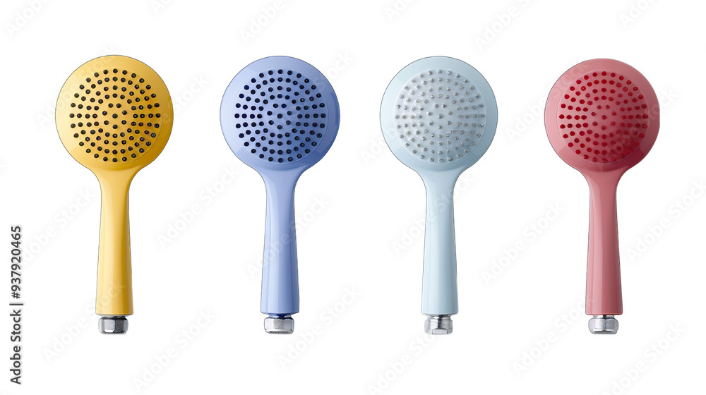 Chromed shower head holder set of isolate on Transparency Background Chromed shower head holder set of isolate on Transparency Background