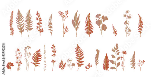 Detailed trendy design for natural products, wall art, social media, prints, invitations and branding design. Vector set of line drawings of decorated women's heads with flowers, plants and leaves.