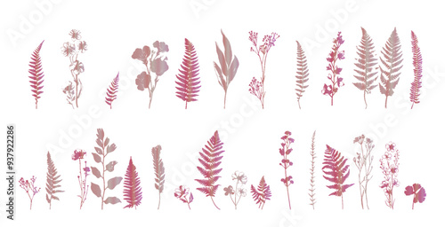 Detailed trendy design for natural products, wall art, social media, prints, invitations and branding design. Vector set of line drawings of decorated women's heads with flowers, plants and leaves.