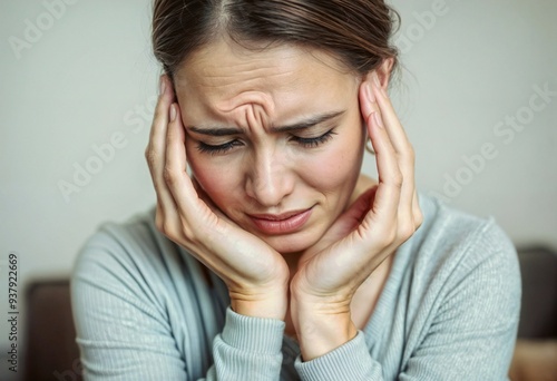 woman with headache