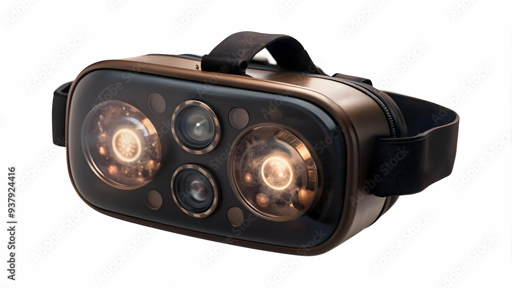 3D VR Headset with Holographic Currency Icons concept as Horizontal shot of a VR headset on a white surface with glowing holographic currency icons floating around it creating a futuristic Black Frida 3D VR Headset with Holographic Currency Icons concept as Horizontal shot of a VR headset on a white surface with glowing holographic currency icons floating around it creating a futuristic Black Frida