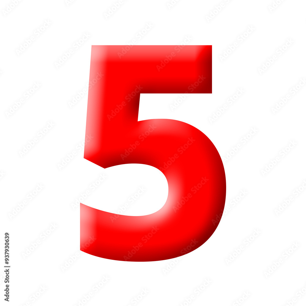 3d number 5 3d number 5