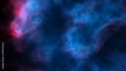 Space illustration with a color glow
 photo