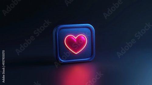 Neon Heart Icon