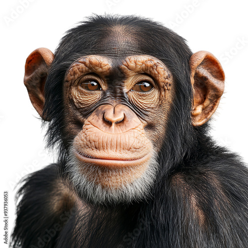 Apes are tailless primates that are closely related to humans. They are known for their intelligence, complex social structures generative ai photo