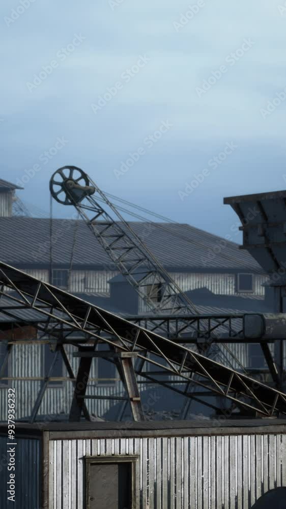 Panorama of old black coal mine Panorama of old black coal mine