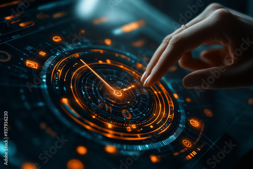 Project management concept, Planning the successful and efficient implementation of the project in the specified time period. Businessman touching project management icon on virtual screen