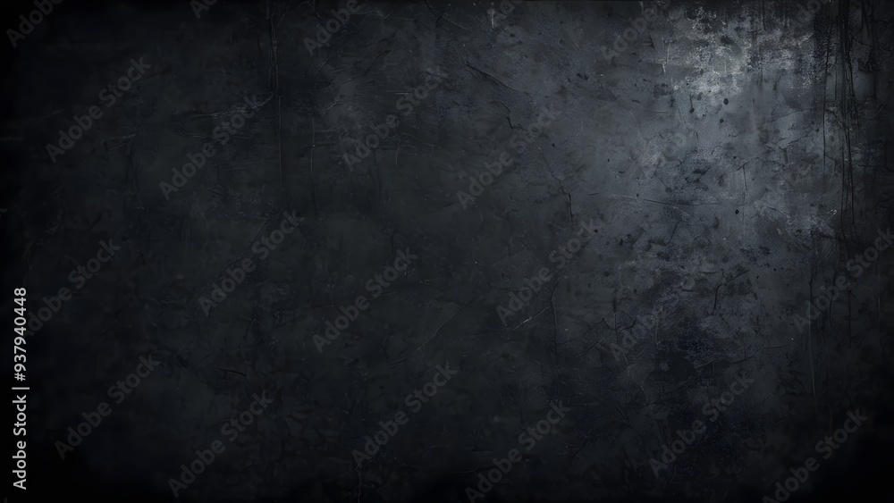 Dark black grunge background with smooth light and empty space. Textured and aged surface for a vintage design. Dark black grunge background with smooth light and empty space. Textured and aged surface for a vintage design.