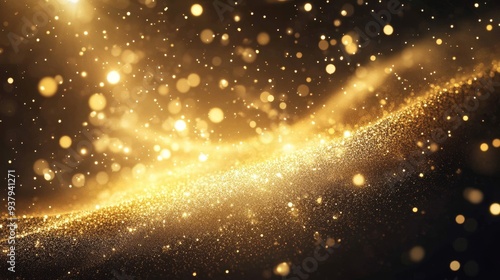 A captivating gold sparkle background, perfect for creating an elegant atmosphere in any design project.