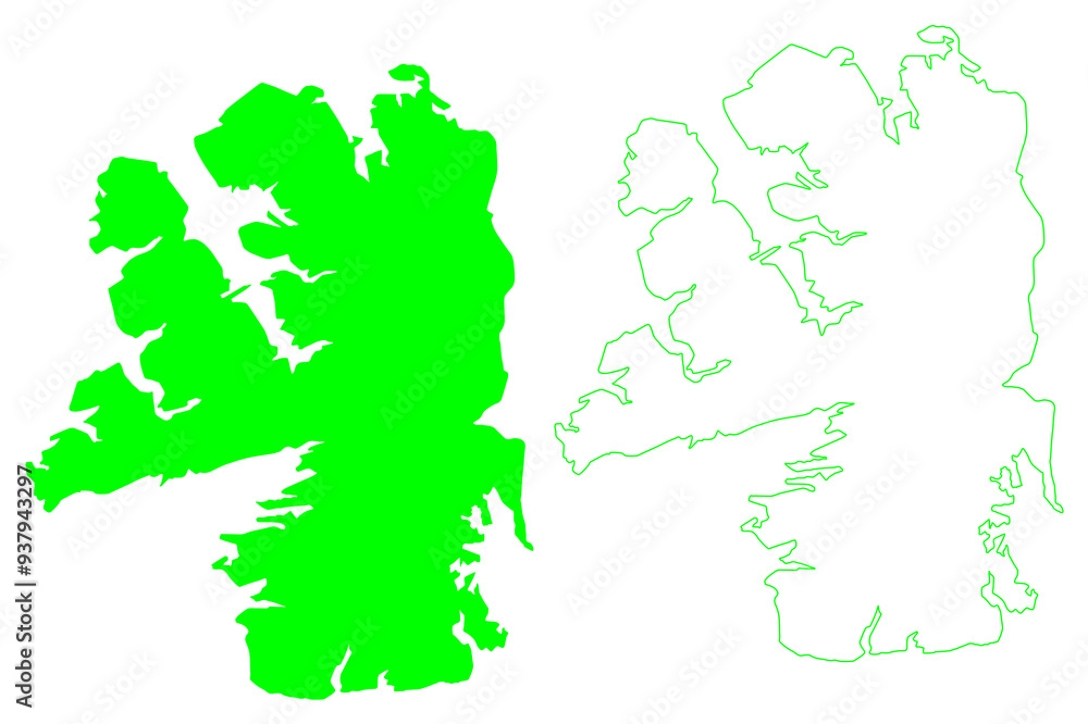 Bathurst island (Canada, North America, Nunavut territory) map vector illustration, scribble sketch Bathurst map Bathurst island (Canada, North America, Nunavut territory) map vector illustration, scribble sketch Bathurst map