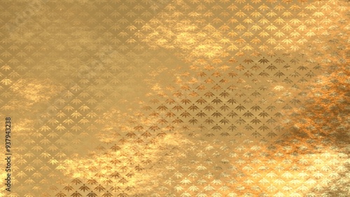 金色の和柄模様・背景	