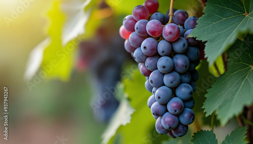 bunch of grapes on vine