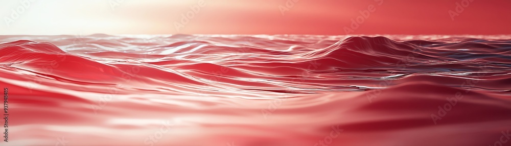Surreal ocean waves in vibrant red hues, reflecting light in an ethereal atmosphere, perfect for creative and artistic projects. Surreal ocean waves in vibrant red hues, reflecting light in an ethereal atmosphere, perfect for creative and artistic projects.