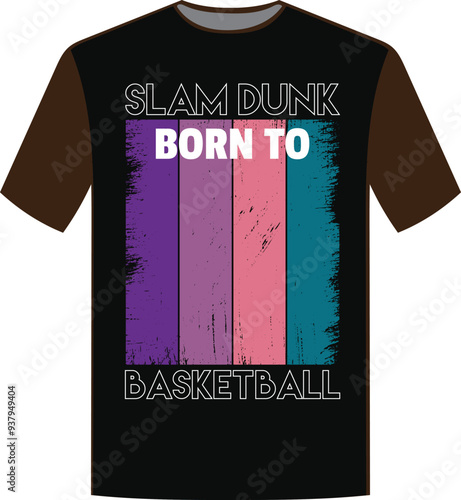 Slam dunk basketball design silhouette