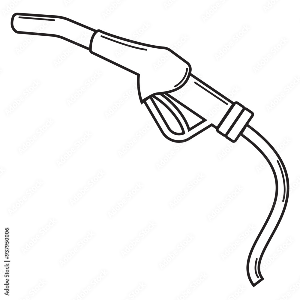 Creative vector illustration of a filling nozzle for gasoline, diesel fuel, gas, isolated on a white background. Creative vector illustration of a filling nozzle for gasoline, diesel fuel, gas, isolated on a white background.