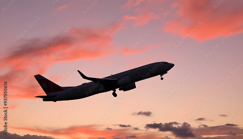 Jumbu Jet Commercial airplane on white background instant frame Flying airplane symbol Jumbu Jet Commercial airplane on white background instant frame Flying airplane symbol
