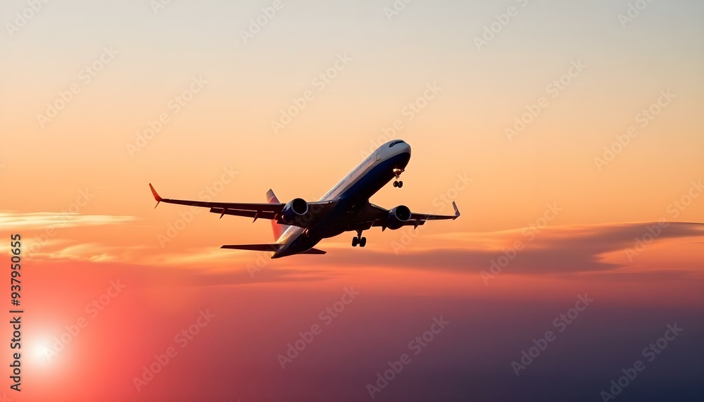 Jumbu Jet Commercial airplane on white background instant frame Flying airplane symbol Jumbu Jet Commercial airplane on white background instant frame Flying airplane symbol