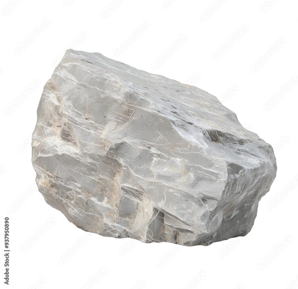 Natural rough stone with irregular shape and detailed texture Natural rough stone with irregular shape and detailed texture