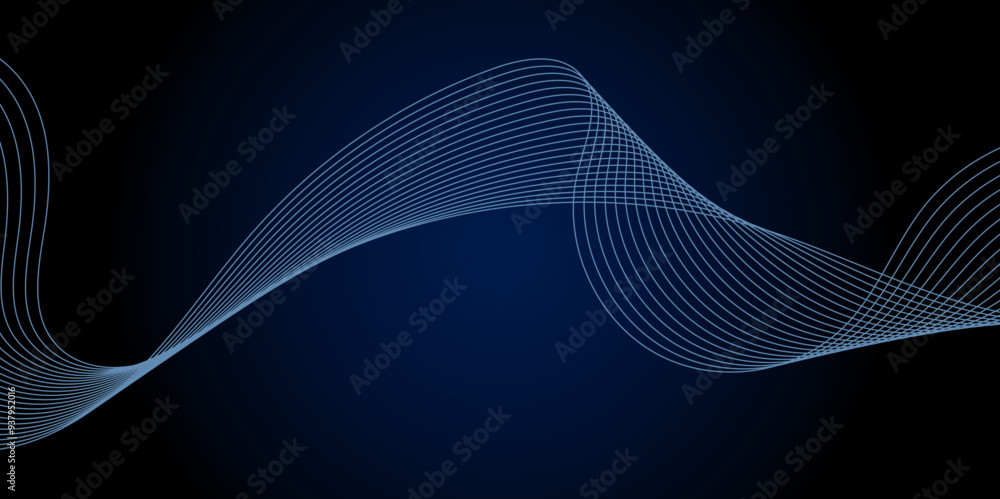 Blue abstract line background banner vector image design. Blue abstract line background banner vector image design.