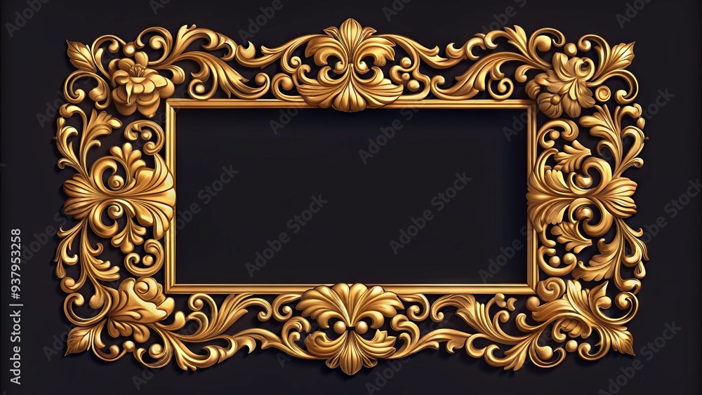 Elegant ornate gold frame with intricate patterns and subtle texture, perfect for luxury branding, premium products, or sophisticated home decor compositions. Elegant ornate gold frame with intricate patterns and subtle texture, perfect for luxury branding, premium products, or sophisticated home decor compositions.