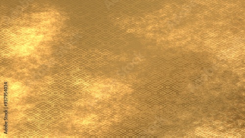 金色の和柄模様・背景	